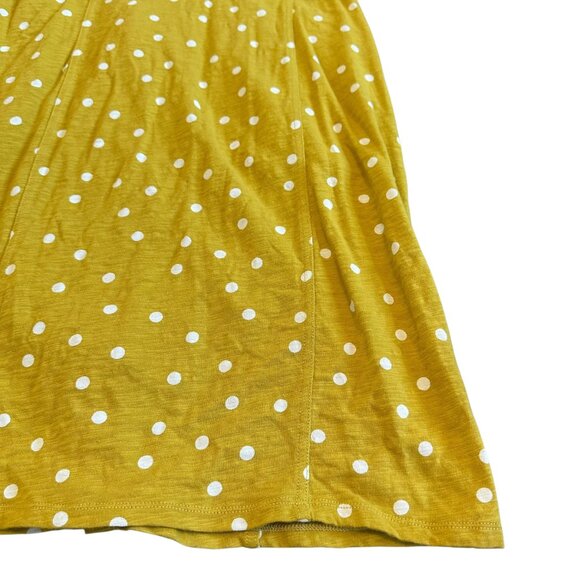 Boden Bright Yellow Polka Dot Dress Button-Down w/ Belt 3/4 Sleeve Size 8R Women - Picture 10 of 12